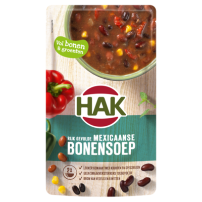 Hak Rijkgevulde Mexicaanse bonensoep