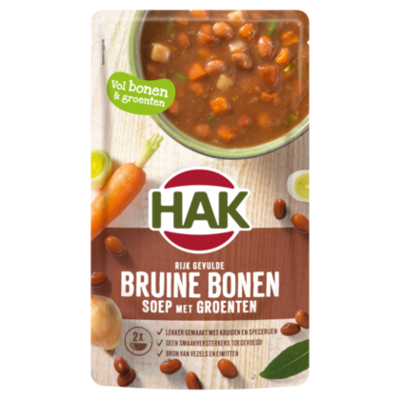 Hak Rijkgevulde bruine bonensoep