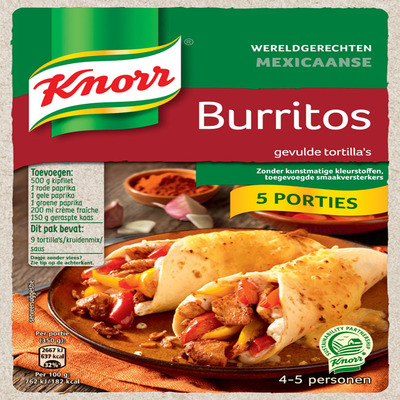 Knorr Wereldgerechten burritos XXL