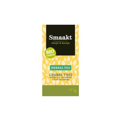 Smaakt Herbal thee biologisch gember 20 zakjes