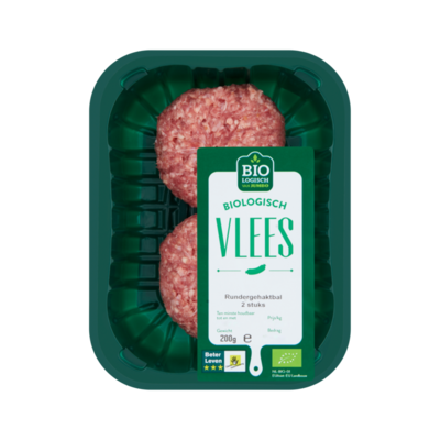 Huismerk Biologisch Vlees Rundergehaktbal 2 Stuks