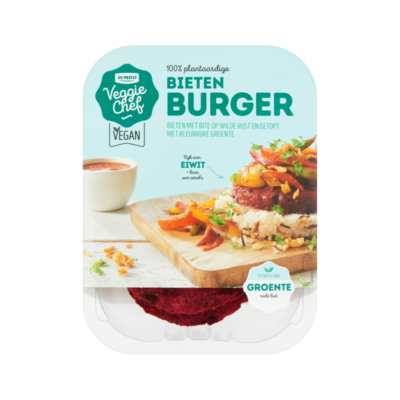 Huismerk Veggie Chef 100% Plantaardige Bietenburger