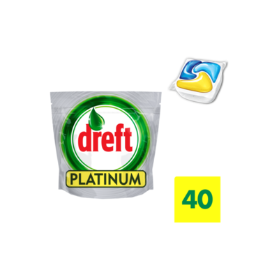 Dreft Platinum Vaatwastabletten Citroen 40 Capsules