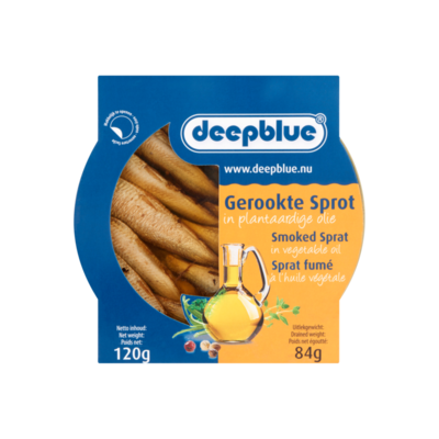 Deepblue Gerookte Sprot in Plantaardige Olie