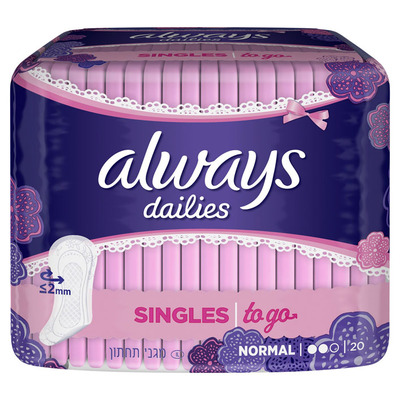 Always Dailies singles to go inlegkruisjes