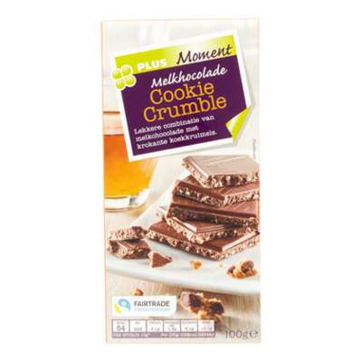 Huismerk Moment Chocoladereep Melk Cookie Fairtrade