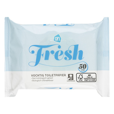 AH Vochtig toiletpapier fresh navul