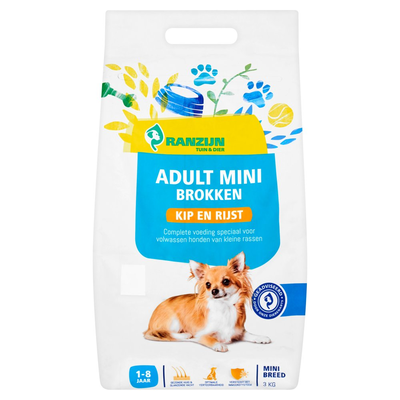 Ranzijn Adult Mini Brokken Kip en Rijst 3 kg