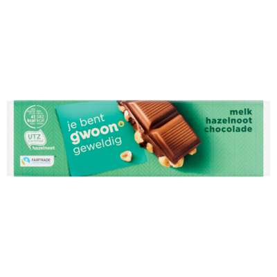 Huismerk Chocoladereep melk hazelnoot