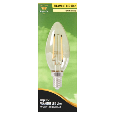 Majestic Volglas Led Kaarslamp Warm White 2W E14