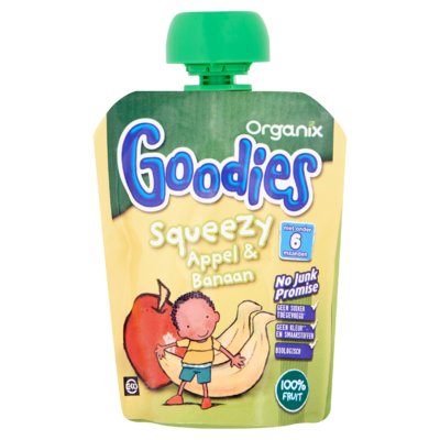 Organix Goodies Squeezy Appel & Banaan 6 mnd