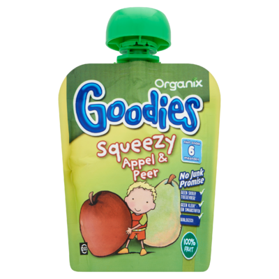 Organix Goodies Squeezy Appel & Peer 6+ Maanden 90 g