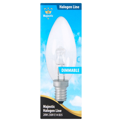 Majestic Halogeen Kaarslamp Dimbaar 28W E14