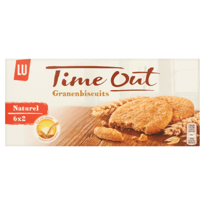 LU Time Out Granen Biscuits Naturel 6 x 2 Koekjes 171 g