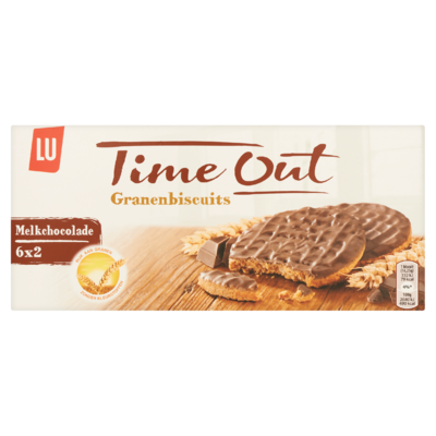 LU Time Out Granen Biscuits Melk Chocolade 6 x 2 Koekjes 195 g