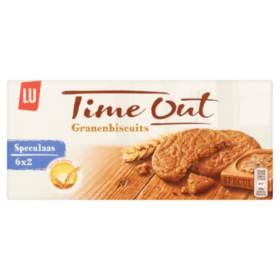 LU Time Out Granen Biscuits Speculaas 6 x 2 Koekjes 171 g