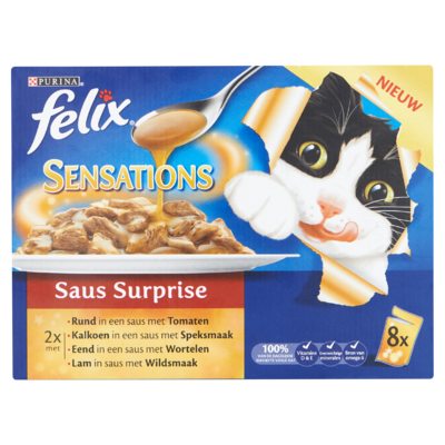 Felix Sensations Saus Surprise Meat Selection 8 x 100 g