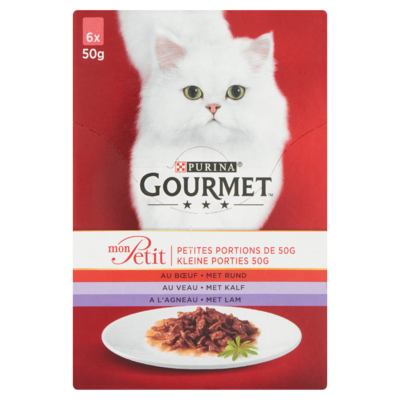Gourmet Kleine Porties met Rund, Kalf, Lam 6 x 50 g