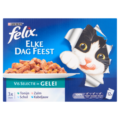 Felix Elke Dag Feest Vis Selectie in Gelei 12 x 100 g