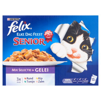 Felix Elke Dag Feest Senior Mix Selectie in Gelei 12 x 100 g
