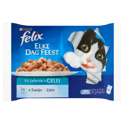 Felix Elke Dag Feest Vis Selectie in Gelei 4 x 100 g
