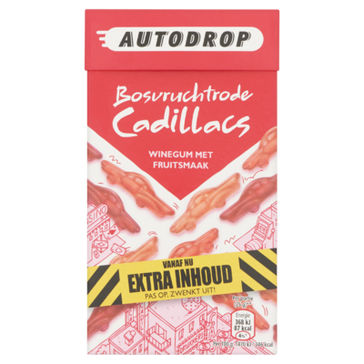 Autodrop Bosvruchtrode Cadillacs Winegum met Fruitsmaak 280 g