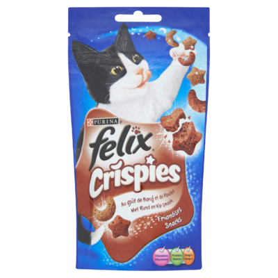 Felix Crispies Snacks met Rund en Kip Smaak 45 g