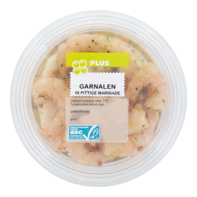 Huismerk Garnalen in pittige marinade