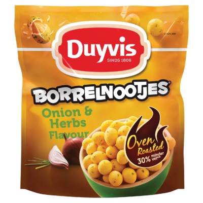 Duyvis oven roasted borrelnootjes onion & herbs