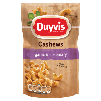 Duyvis Noten Cashews Garlic & Rosemary 125g
