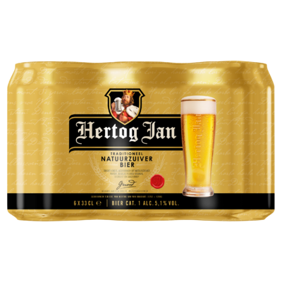Hertog Jan Traditioneel Natuurzuiver Bier Blikken 6 x 33 cl