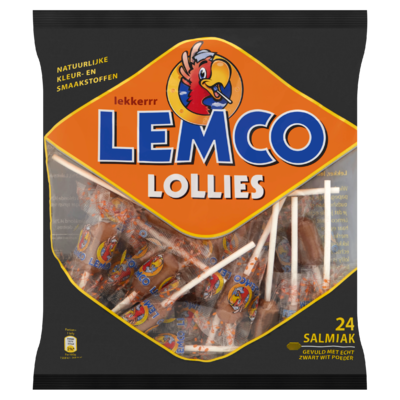 Lemco Lollies Salmiak 24 Stuks 240 g