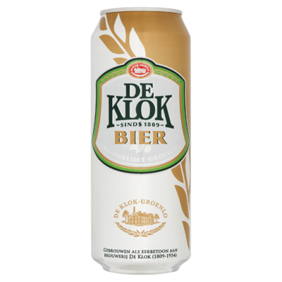 De Klok Bier Blik 50 cl
