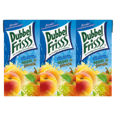 DubbelFrisss Appel & Perzik 6 x 0,2 L