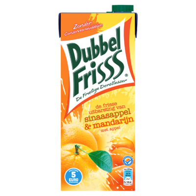 DubbelFrisss Sinaasappel & Mandarijn met Appel 1,5 L