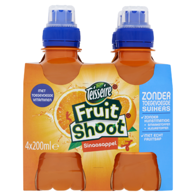 Teisseire Fruit Shoot Sinaasappel 4 x 200 ml