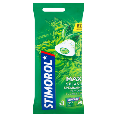 Stimorol Max Splash Spearmint Flavour Sugar Free 3 x 22 g