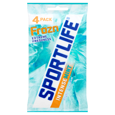 Sportlife Frozn Intensemint Suikervrij Kauwgom 4-Pack Blister 4 x 17 g