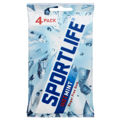 Sportlife Hotmint Suikervrij Kauwgom 4-Pack Blister 4 x 17 g