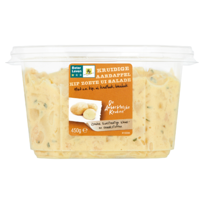 De Ambachtelijke Keuken Kruidige Aardappel Kip Zoete Ui Salade 450 g