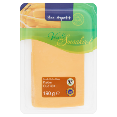 Bon Appetit Gouda Holland Kaas Oud 48+ Plakken 190 g