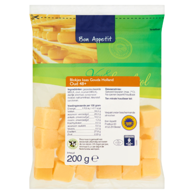 Bon Appetit Blokjes Kaas Gouda Holland Oud 48+ 200 g