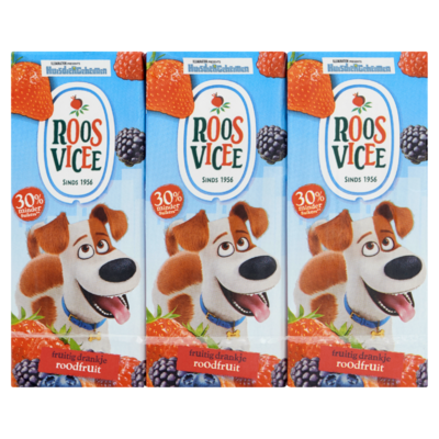Roosvicee Fruitig Drankje Roodfruit 6 x 200 ml