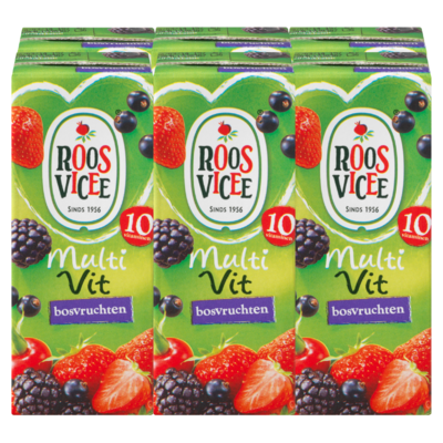 Roosvicee Multivit Bosvruchten 6 x 200 ml