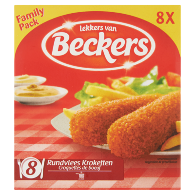 Beckers Rundvlees Kroketten Family Pack 8 x 70 g