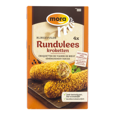 Mora Rijkgevulde rundvleeskroketten 4st