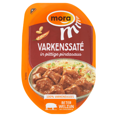 Mora Varkenssaté in Pittige Pindasaus 160 g