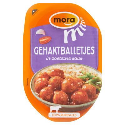 Mora snacks gehaktballetjes zoetzuur