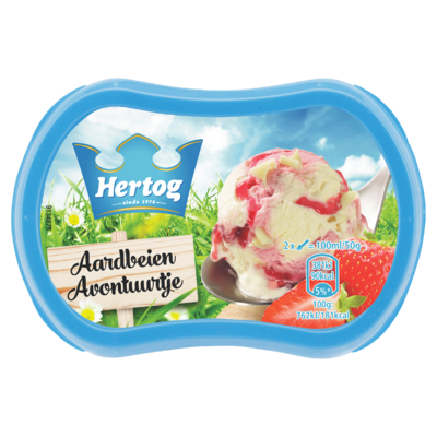 Hertog IJs Aardbeien Avontuurtje 200 ml