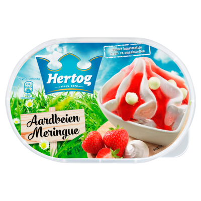 Hertog IJs Aarbei Meringue 900 ml